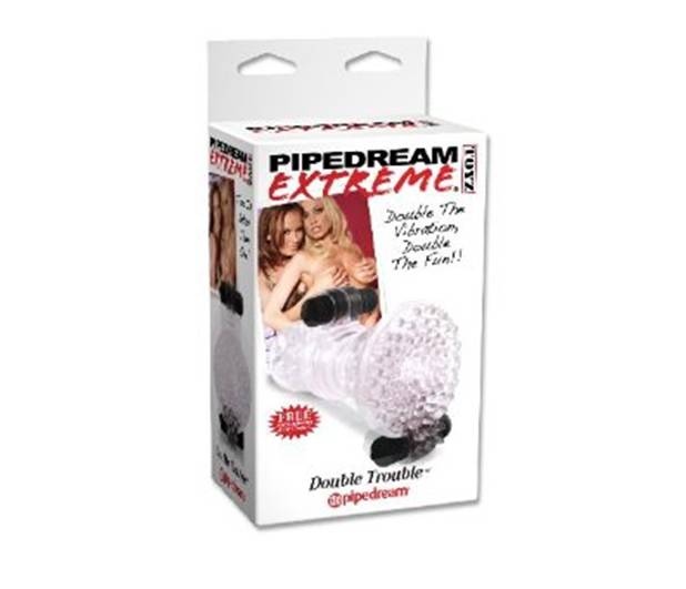 PIPEDREAM EXTREME DOUBLE TROUBLE - TRANSPARENT